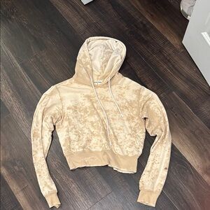 Cotton Citizen Women's Beige cropped Hoodie sz XS